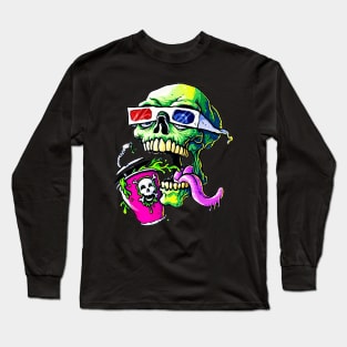 skull 3d movie time Long Sleeve T-Shirt